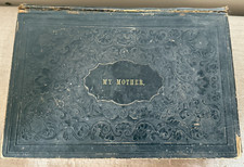 Antique 1854 Holy Bible American BIble Society Cover Stamped in Gold MY MOTHER picture