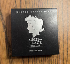 2021 Peace Silver Dollar 21XH Philadelphia .999 Silver OGP Box COA US Mint picture