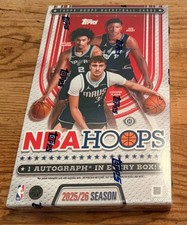 2025-2026 NBA Hoops Basketball Hobby Box - Factory Sealed.  1 AUTO per box picture