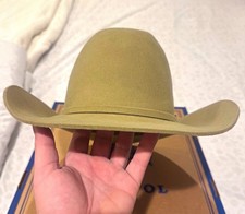 Resistol 4X Bison Tan Wool Felt Western Cowboy Hat Size 7 5/8 picture