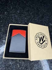 Marlboro Cigarette Red Roof Logo Windproof Pocket Lighter Zippo Black picture