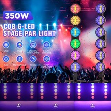 350W 6 LED Strip Retro Lights COB Par Stage Light RGB Outdoor Wedding Party Show picture