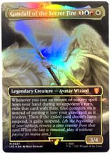 MTG Gandalf of the Secret Fire *BORDERLESS FOIL* The Lord of the Rings 507 LP picture