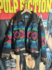 Vintage Pendleton Wool Jacket Western Aztec Design Size Medium picture