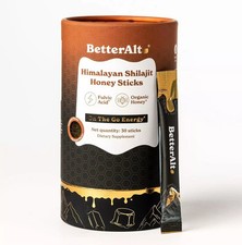 Better Alt Pure Himalayan Shilajit Caramel Honey Sticks Organic - 30 Sticks picture