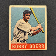 1948-49 Leaf Bobby Doerr Boston Red Sox #83 Vintage Baseball Card picture