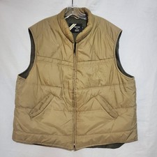 Vintage Sears Outerwear Men's Beige Puffer Vest Big & Tall 3XL Sleeveless Jacket picture