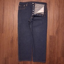 Vintage 90s Levi’s 501 Men’s 36x28 Button Fly Straight Leg Jeans Dark Wash USA picture