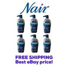 6 Pack Nair Men Hair Removal Body Cream 13 oz 368 g Back Chest Arms Legs Lot FS picture