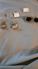 Lot of  3 1/2 sets of Yellow Gold Plated Vintage 1950s-1970s cufflinks picture
