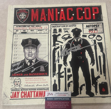 Maniac Cop BRUCE CAMPBELL/TOM ATKINS Dual Signed MONDO  Vinyl Record Album JSA picture