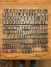  Vintage Wood Type 12-Line Letterpress Uppercase and Lowercase. 2”.    169pc picture