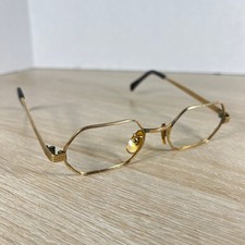 Vintage Victory 1/20 12K GF Gold Eyeglasses Octagon Frames Only 46-18 5 1/2 picture