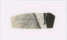 Montgomery Clift American Actor Autographed Signed Index Card AMCo COA 30454 picture