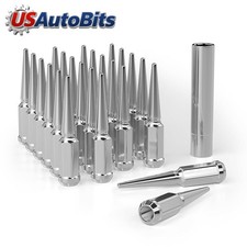 24 PCS Spike Lug Nuts 14x1.5 For Chevy Silverado Tahoe 4.4