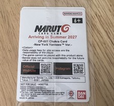 Naruto x Yankees Exclusive TCG Bandai Promo Card New York IN HAND Sealed picture