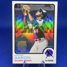 2000 Topps CHROME FINEST REFRACTOR #20 Hank Aaron 1973 RARE ICONIC PARALLEL picture
