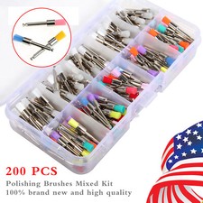 200 pcs Dental Teeth Prophy Brushes Polishing Tapered Latch Type Mixed 2.35mm po picture
