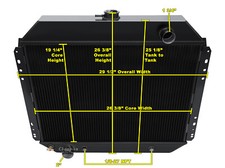 RN Champion 3 Row Black Finish Radiator for 1968 - 1979 Ford F-Series V8 Engine picture