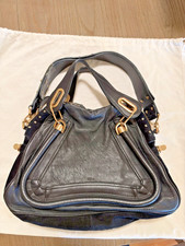 RARE CHLOE PARATY TOTE SHOULDER BLACK STUDDED HANDBAG picture