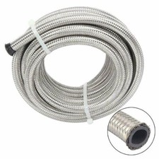 4AN/6AN/8AN/10AN/12AN Stainless Steel Braided CPE Fuel/Oil/Gas Hose Line Silver picture