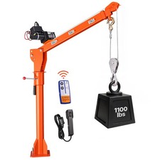 VEVOR Electric Pickup Truck Crane 1100 lbs Winch Steel Foldable Lumber Lifting picture
