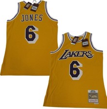 New 1996-97 Eddie Jones #6 Lakers Mens Mitchell & Ness Swingman Jersey $135 picture