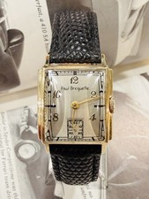 Vintage Paul Breguette 14K Yellow Gold- Tank Style Watch picture