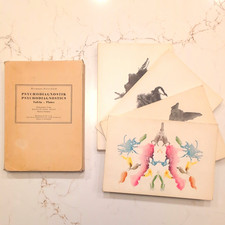 Vintage 1948 Hermann Rorschach Inkblot Test Complete Set 10 Plates Hans Huber picture