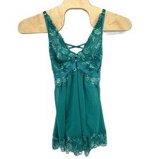 Torrid Moody Butterflies Slip Dress Fanfare Teal Lace Babydoll Chemise NWT 1 picture