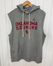 Jordan Oklahoma Sooners Size XL Sleeveless Hoodie Standard Issue Dri-FIT picture