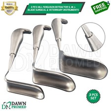 3 Pcs Hill Ferguson Retractor S, M, L Blade Surgical & Veterinary Inst German Gr picture
