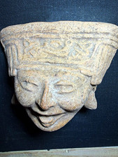 Authentic Pre-Columbian Veracruz Remojadas Ceramic Head Fragment Antique picture