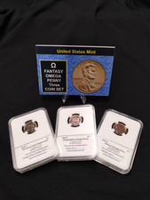 2025 Omega Penny - 3 Coin Fantasy set - Lasered Omega Privy Mark picture