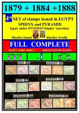 EGYPT-stamps-1879- i-FREE SHIP-sphinx & pyramid-COMPLETE 4th set Eg-scott 32-49 picture