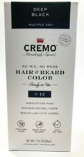 2 PACK Cremo HAIR & BEARD COLOR N°12 DEEP BLACK  IMPERFECT BOXES picture