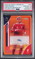 2025-2026 TOPPS CHROME PREMIER LEAGUE CHROME AUTO Liverpool Hugo Ekitike /25 picture
