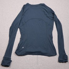 Lululemon Shirt Womens Large Blue Its Rulu Long Sleeve Crew Neck Yoga Top picture