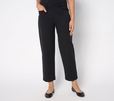 Anybody Women's Pants Sz M All-Stretch Twill Straight Leg Ankle Black A683177 picture
