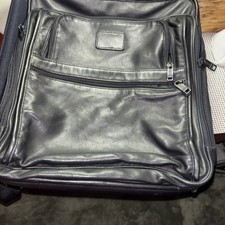 Vintage Tumi Alpha Black Leather  Laptop Back Pack Traveling Bag Y2 -great picture