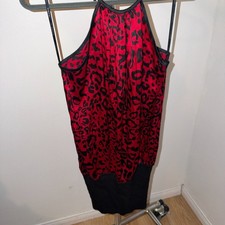NWT 2B BEBE Leopard Drapey Dress Y2K Paris Hilton Lindsey Lohan Size M picture