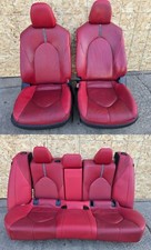 TOYOTA CAMRY 18-24 SEAT FRONT AND REAR HEATED RED LEATHER SEATS FULL SET OEM picture