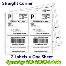 200-20000 8.5x5.5 Shipping Mailing Labels Half Sheet Self Adhesive for Laser ink picture