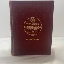 Webster's New International Dictionary 2nd Edition Hardcover 1934 Merriam picture