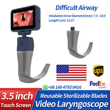 3.5″ Touch screen Video Laryngoscope with Difficult Airway Blade US warehouse picture