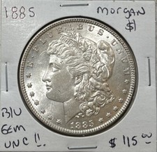 1885 P United States Morgan Silver Dollar $1 picture