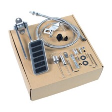 Universal Polished Aluminum Accelerator Pedal & Cable Kit picture