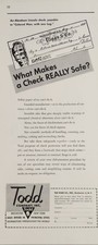 1946 Print Ad Todd Company Check Makers Abraham Lincoln Check Rochester,NY picture