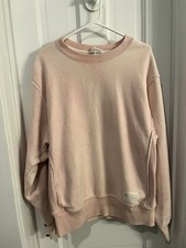 Champion Reverse Weave Men's Pink Crew Neck Fleece Logo Pullover M picture
