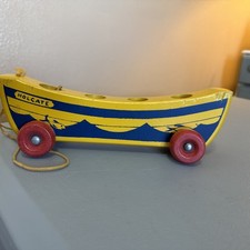 RARE Vintage 1948 Holgate Sailor Boy NO PEGS INCLUDED. Wood Pull Toy #130 picture